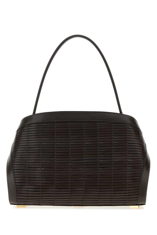  살바토레 페라가모 숄더백 페라가모 허그 가죽 핸드백 다크 브라운 - SALVATORE FERRAGAMO