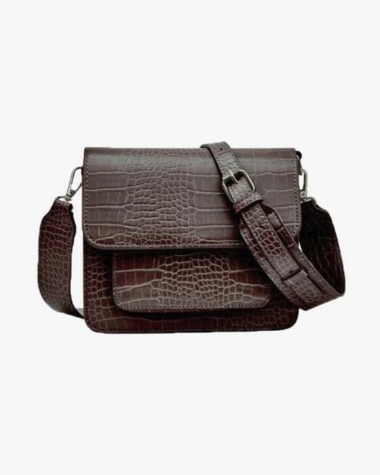  비스크 크로스백 Hvisk Cayman Pocket Trace Bag 초콜릿 브라운