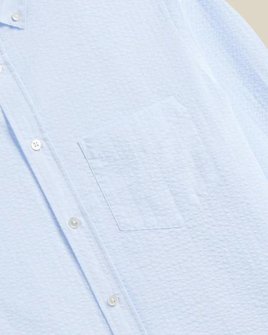  포르투기스플란넬 긴팔 셔츠 포르투갈 플란넬 아틀란티코  라이트 블루 시어서커 - PORTUGUESE FLANNEL