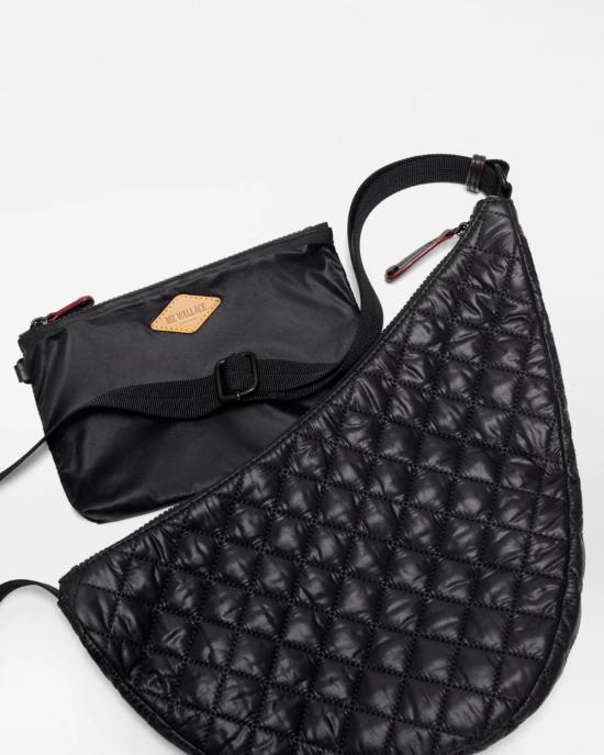 엠지 월리스 숄더백 Mz Wallace Metro Smile Bag Black - MZ WALLACE