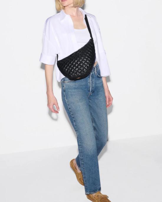  엠지 월리스 숄더백 Mz Wallace Metro Smile Bag Black - MZ WALLACE