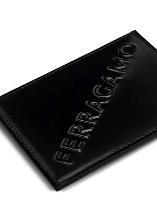  살바토레 페라가모 지갑 페라가모 대각선 로고 신용카드 케이스 블랙 - SALVATORE FERRAGAMO