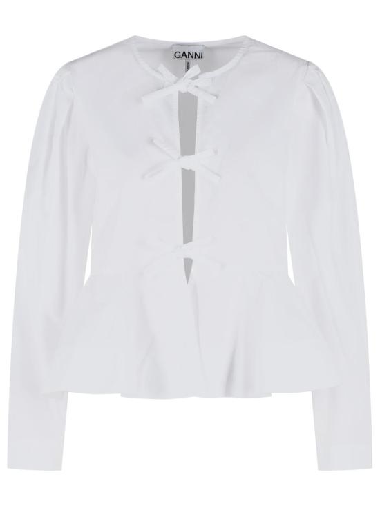 26FW 가니 블라우스 A1040486151 White