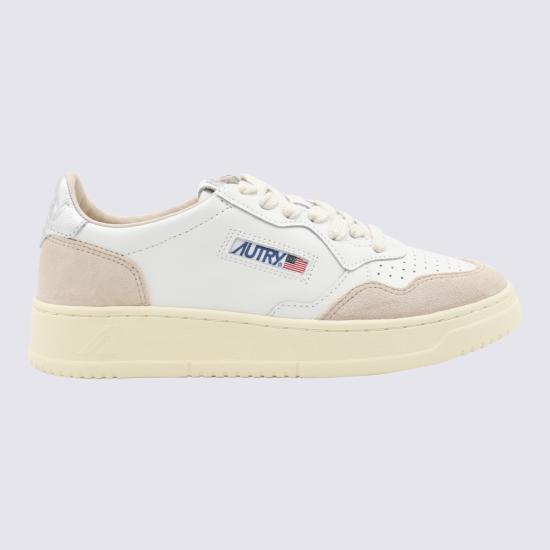 26FW 오트리 메달리스트 로우 레더 스니커즈 AULW LS74 LEAT SUEDE WHITE SILVER