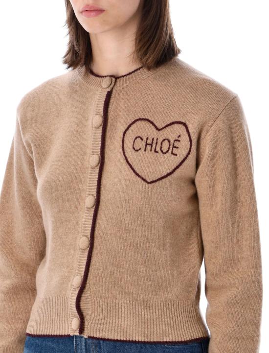 26FW 끌로에 가디건 CH26AMC15710 218 BLEACHED BROWN - CHLOE