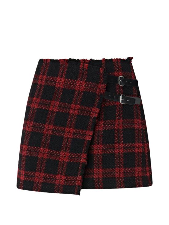 26FW 핑코 미디 스커트 107435GREVILLEA A3GNZR4 Nero rosso - PINKO