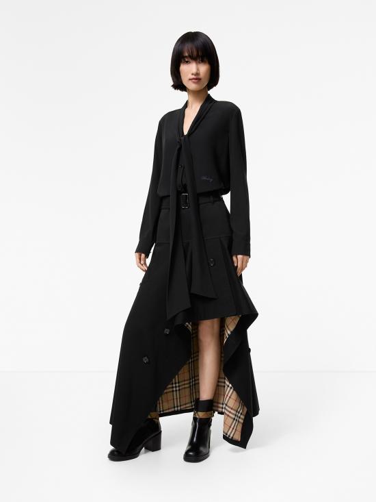 26FW 버버리 미디 스커트 8129543 A1189 Nero - BURBERRY