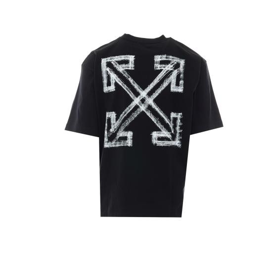 26FW 오프화이트 반팔 티셔츠 OMAA120F26JER00Y 001 Black - OFF WHITE
