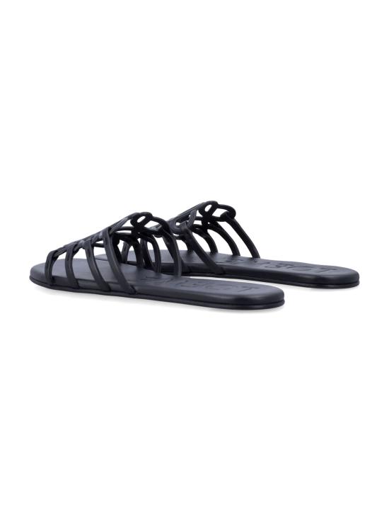 26FW 로에베 페탈 애너그램 소프트 카프스킨 슬라이드 LPEA465X06 1100 Nero - LOEWE