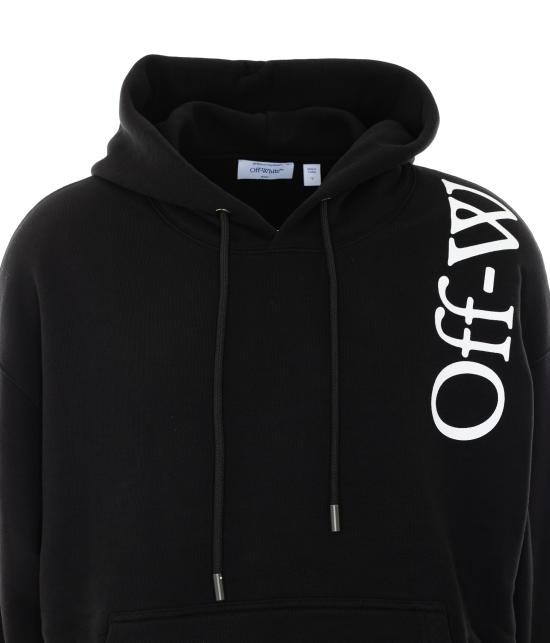26FW 오프화이트 후드 티셔츠 OMBB085F26FLE00O 001 Black - OFF WHITE