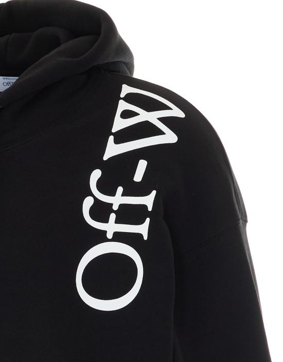 26FW 오프화이트 후드 티셔츠 OMBB085F26FLE00O 001 Black - OFF WHITE