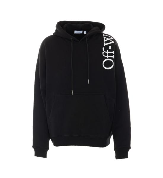 26FW 오프화이트 후드 티셔츠 OMBB085F26FLE00O 001 Black