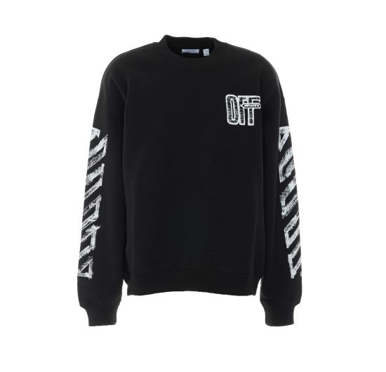 26FW 오프화이트 긴팔 티셔츠 OMBB085F26FLE00L 001 Black
