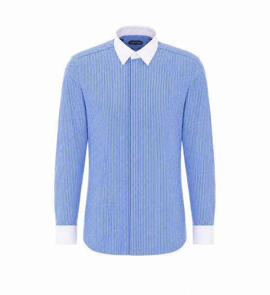 26FW 톰포드 긴팔 셔츠 HLBA02 C0037UWA Blue