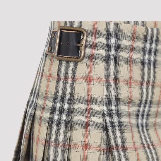 26SS 버버리 체크 울 미니 킬트 8118152 B9368 SAND IP CHECK - BURBERRY