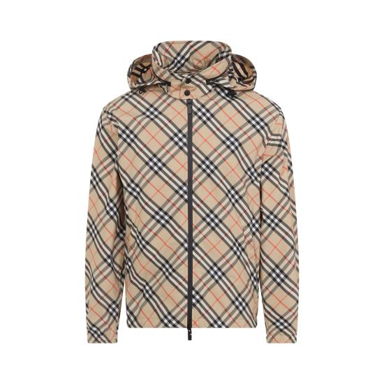 26FW 버버리 체크 나일론 바람막이 자켓 8121319 B9368 SAND IP CHECK - BURBERRY
