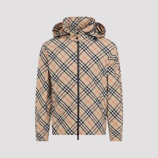 26FW 버버리 체크 나일론 바람막이 자켓 8121319 B9368 SAND IP CHECK - BURBERRY
