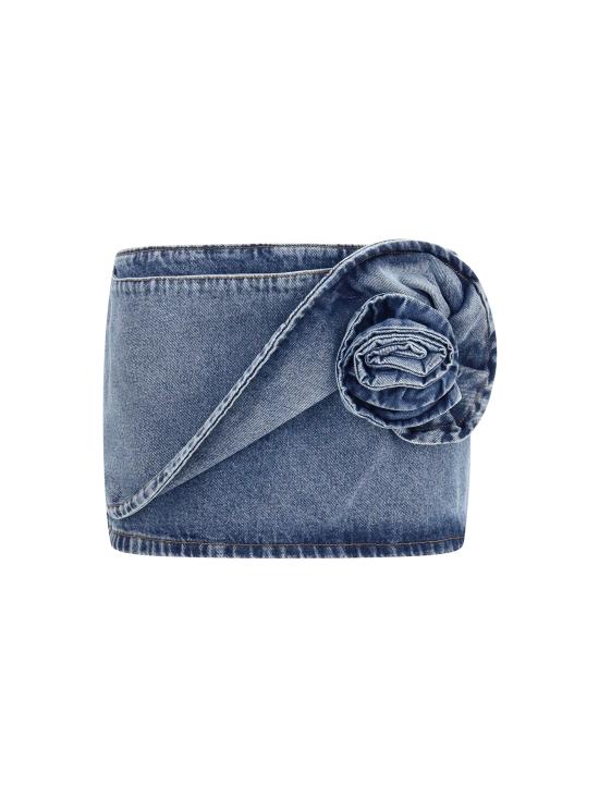 26SS 마그다뷰트림 데님 스커트 148426 DARKBLUE LIGHT BLUE
