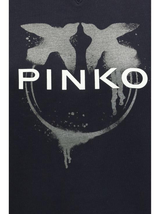 26FW 핑코 후드 티셔츠 107318A3ID ZNS BLACK - PINKO