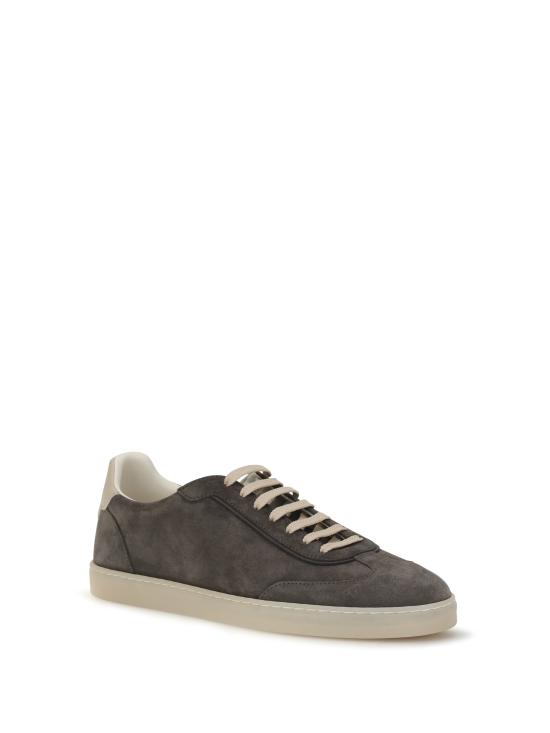 26FW 브루넬로 쿠치넬리 스웨이드 스니커즈 MZUMGLJ336 CNL42 GREY - BRUNELLO CUCINELLI