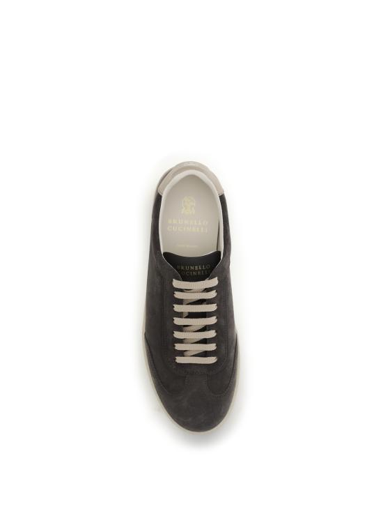 26FW 브루넬로 쿠치넬리 스웨이드 스니커즈 MZUMGLJ336 CNL42 GREY - BRUNELLO CUCINELLI