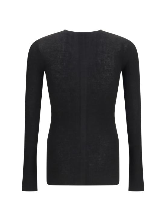26FW 릭 오웬스 스웨터 RU02F4637RIBM 09 BLACK - RICK OWENS
