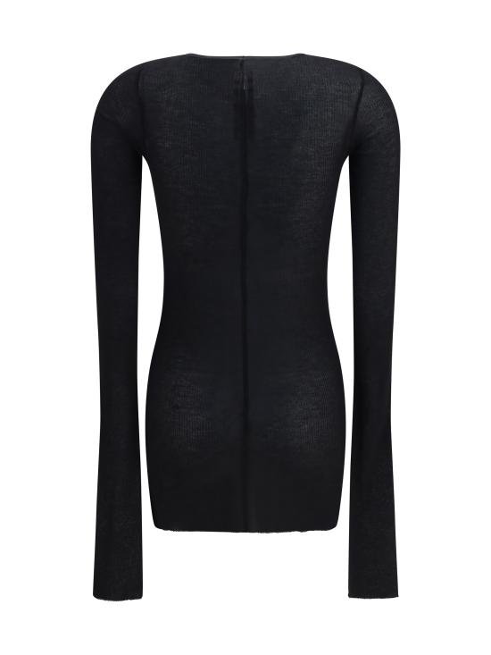 26FW 릭 오웬스 긴팔 티셔츠 RP02F5202RC 09 BLACK - RICK OWENS