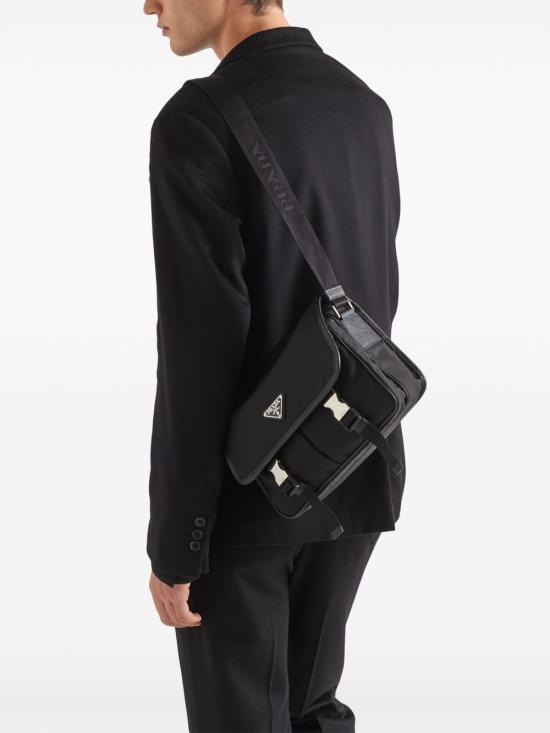 26FW 프라다 리나일론 사피아노 레더 숄더백 2VD769 2DMHF0002 BLACK - PRADA