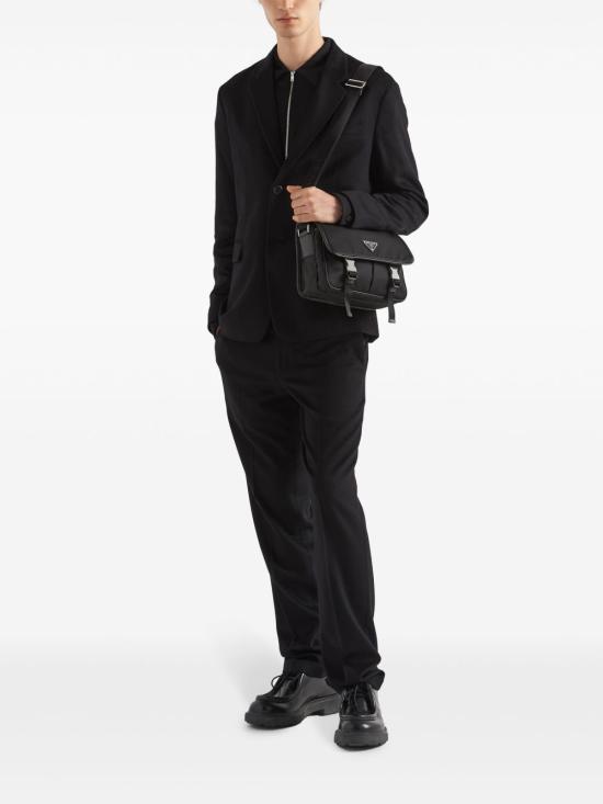 26FW 프라다 리나일론 사피아노 레더 숄더백 2VD769 2DMHF0002 BLACK - PRADA