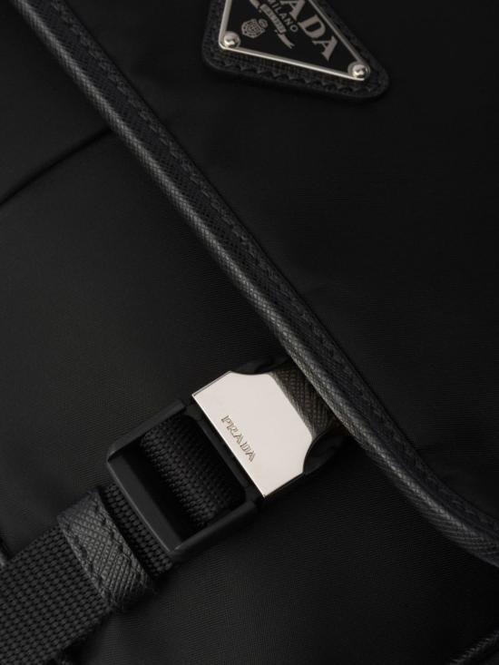 26FW 프라다 리나일론 사피아노 레더 숄더백 2VD769 2DMHF0002 BLACK - PRADA