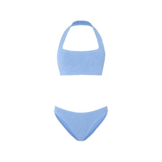 26FW 훈자 지 비키니 수영복 B SANDY CR CRINKLE CORNF BLUE