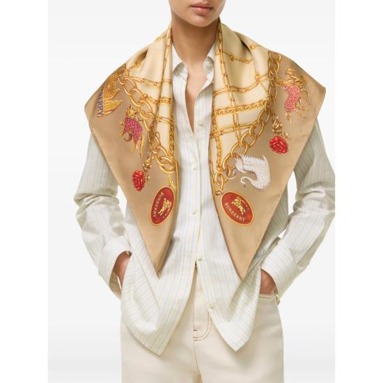 26FW 버버리 머플러/스카프 8126912 SS CHECK C5055 NEUTRALS GOLD - BURBERRY