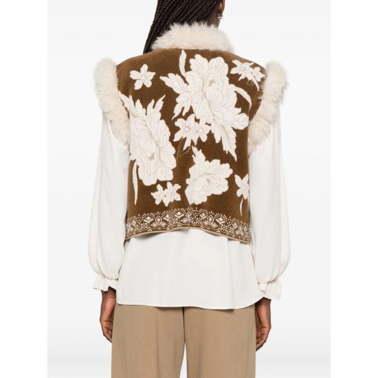 26FW 포르테포르테 베스트 15155 CUMIN BROWN WHITE - FORTE FORTE