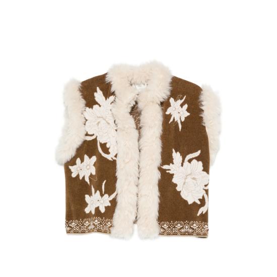26FW 포르테포르테 베스트 15155 CUMIN BROWN WHITE