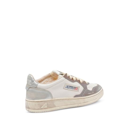 26FW 오트리 슈퍼 빈티지 메달리스트 로우 레더 스니커즈 AVLW MT08 GREY WHITE - AUTRY