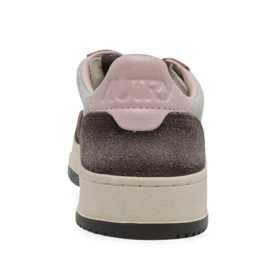 26FW 오트리 메달리스트 로우 레더 스니커즈 AULW YB02 SILVER BROWN - AUTRY