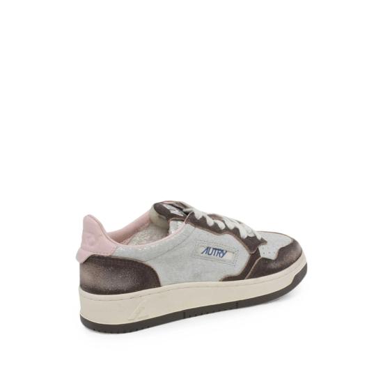 26FW 오트리 메달리스트 로우 레더 스니커즈 AULW YB02 SILVER BROWN - AUTRY