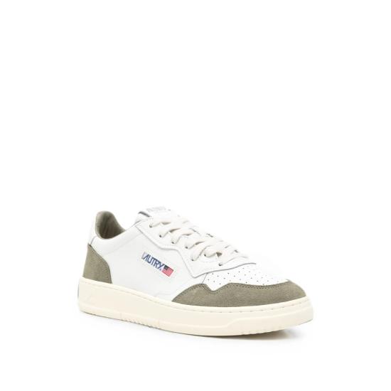 26FW 오트리 메달리스트 로우 스니커즈 AULM FT21 WHITE GREEN - AUTRY