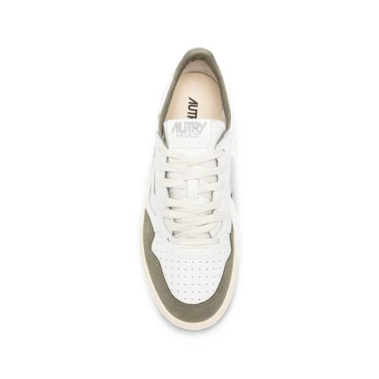 26FW 오트리 메달리스트 로우 스니커즈 AULM FT21 WHITE GREEN - AUTRY