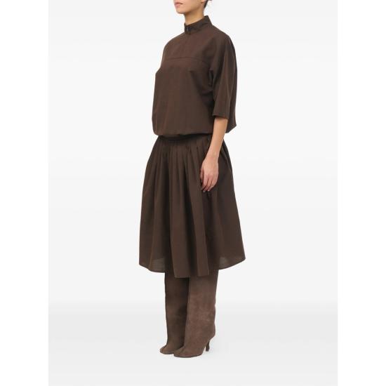 26FW MM6 메종마르지엘라 미디 원피스 M36006 S52DG0044 142 BROWN - MM6 MAISON MARGIELA