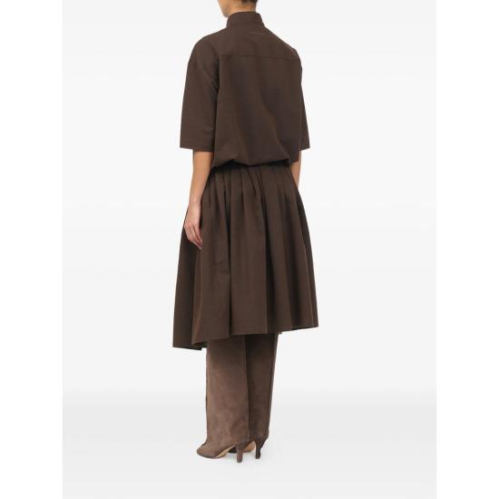 26FW MM6 메종마르지엘라 미디 원피스 M36006 S52DG0044 142 BROWN - MM6 MAISON MARGIELA