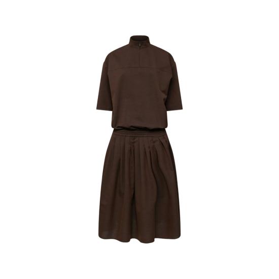 26FW MM6 메종마르지엘라 미디 원피스 M36006 S52DG0044 142 BROWN