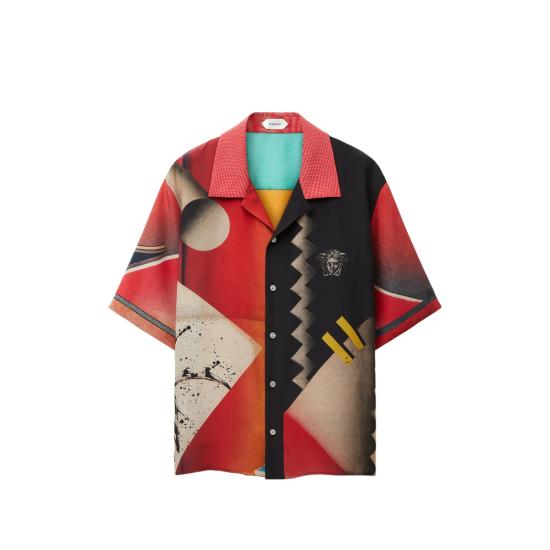 26FW 베르사체 반팔 셔츠 1A18727 1025703 5X000 RED