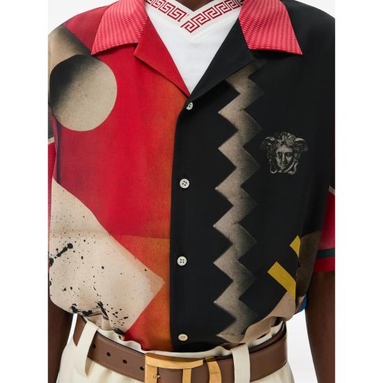 26FW 베르사체 반팔 셔츠 1A18727 1025703 5X000 RED - VERSACE
