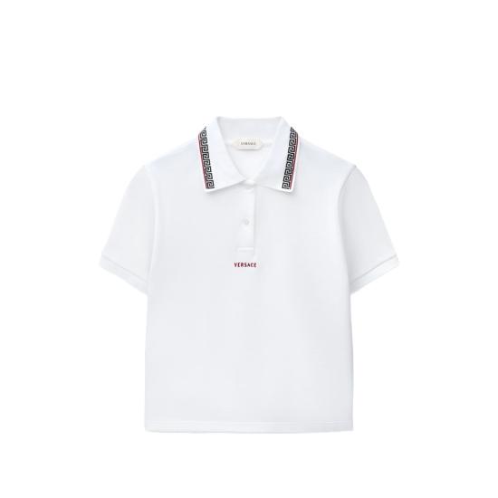 26FW 베르사체 폴로 티셔츠 1A18688 1025967 1W000 WHITE