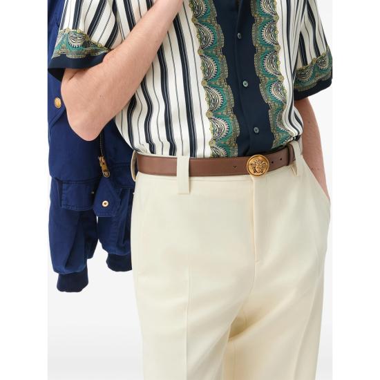 26FW 베르사체 반팔 셔츠 1A18683 1025703 5UK20 WHITE GREEN - VERSACE