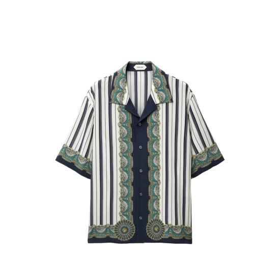 26FW 베르사체 반팔 셔츠 1A18683 1025703 5UK20 WHITE GREEN