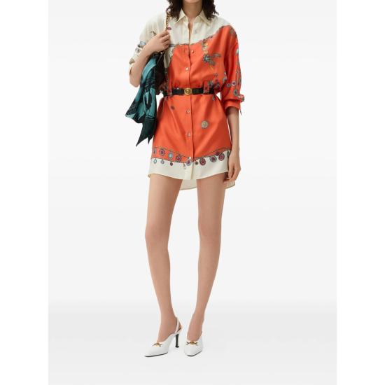 26FW 베르사체 숏 원피스 1A18636 1025495 5O360 ORANGE - VERSACE