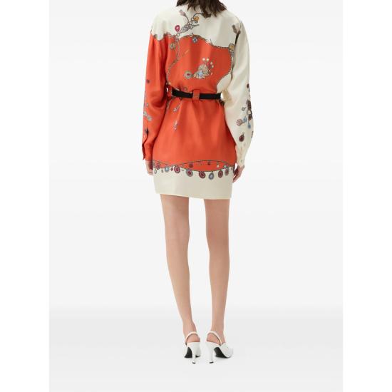 26FW 베르사체 숏 원피스 1A18636 1025495 5O360 ORANGE - VERSACE