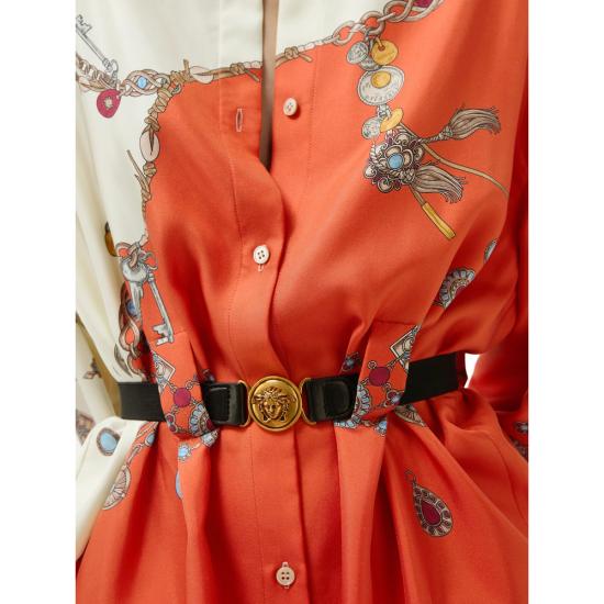 26FW 베르사체 숏 원피스 1A18636 1025495 5O360 ORANGE - VERSACE